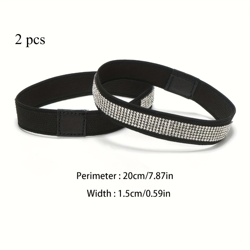 2pcs Elastic Heel Straps, Rhinestone-embellished Shoelaces, High Bands, Secure And Non-slip, , Elegant Accessory, Perfect For Holiday Gifting And Daily Wear, Parties, Halloween, Christmas, Birthdays