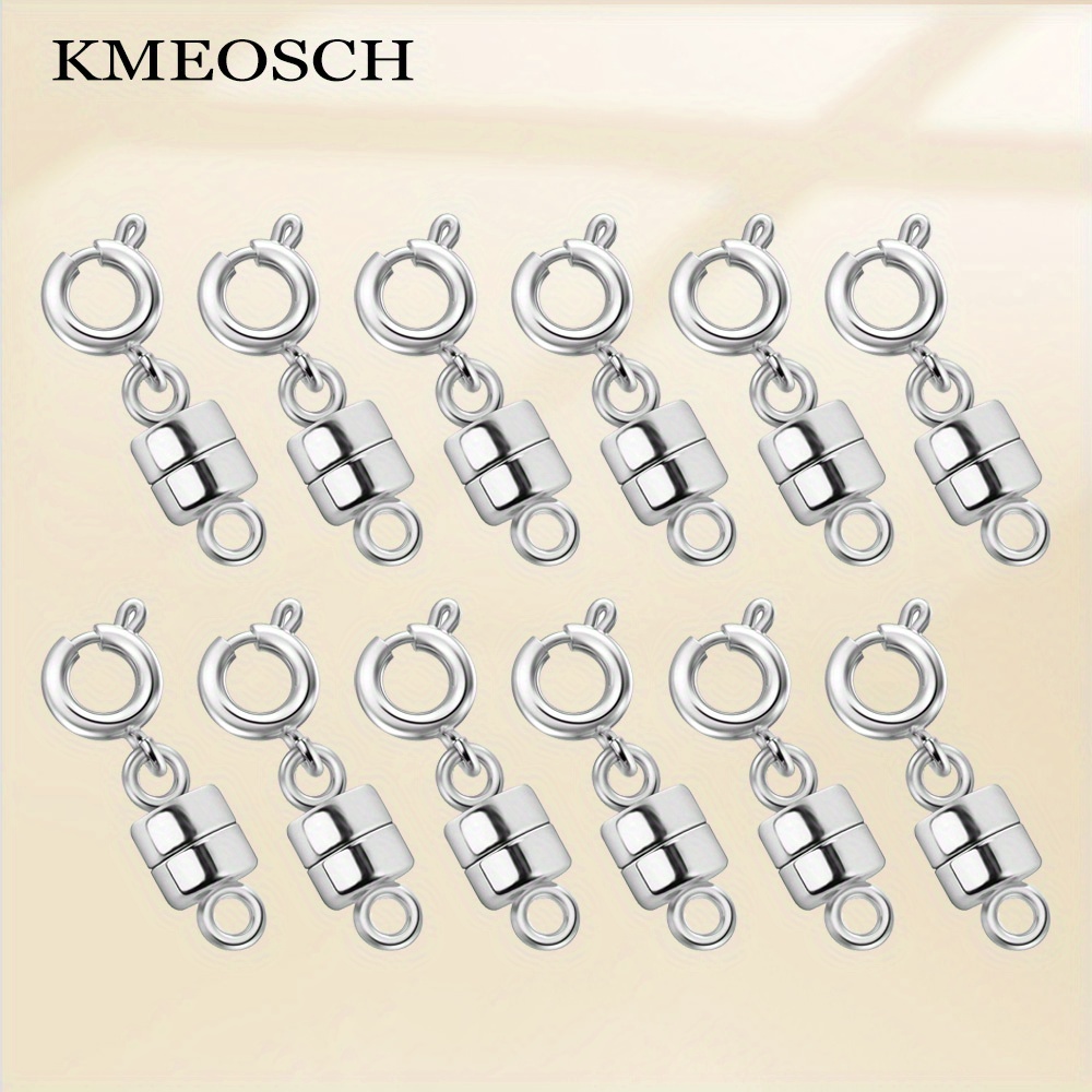 Magnetic Necklace Clasps And Closures, Golden And Silvery Plated Jewelry Clasps For Bracelet Necklaces Chain