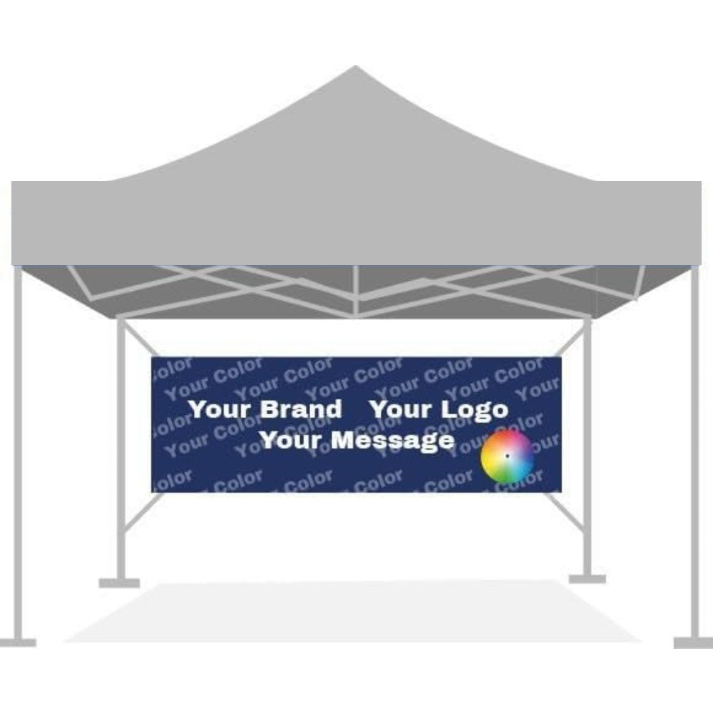 TEMU 1 bannière de tente d'ombrage personnalisable et volant en option, ajoutez votre marque et votre logo 10X1Ft 10X4Ft
