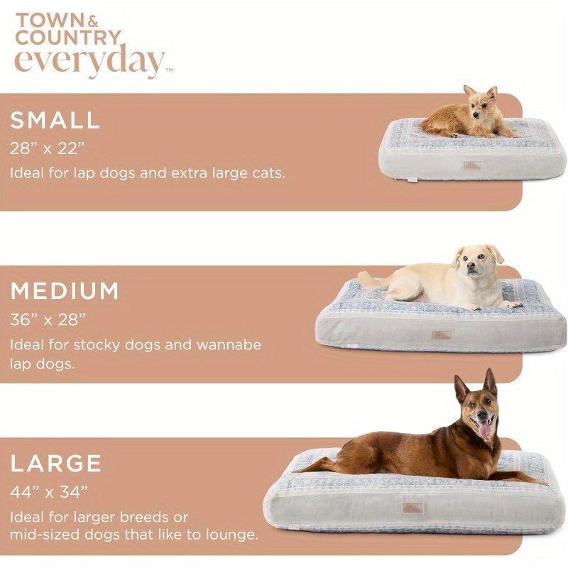 cuddletown medallion   dog bed machine washable soft     cover 36 x28 x4 for medium dogs plush pet bed with plush pillow   decor   design durable   Product details 7