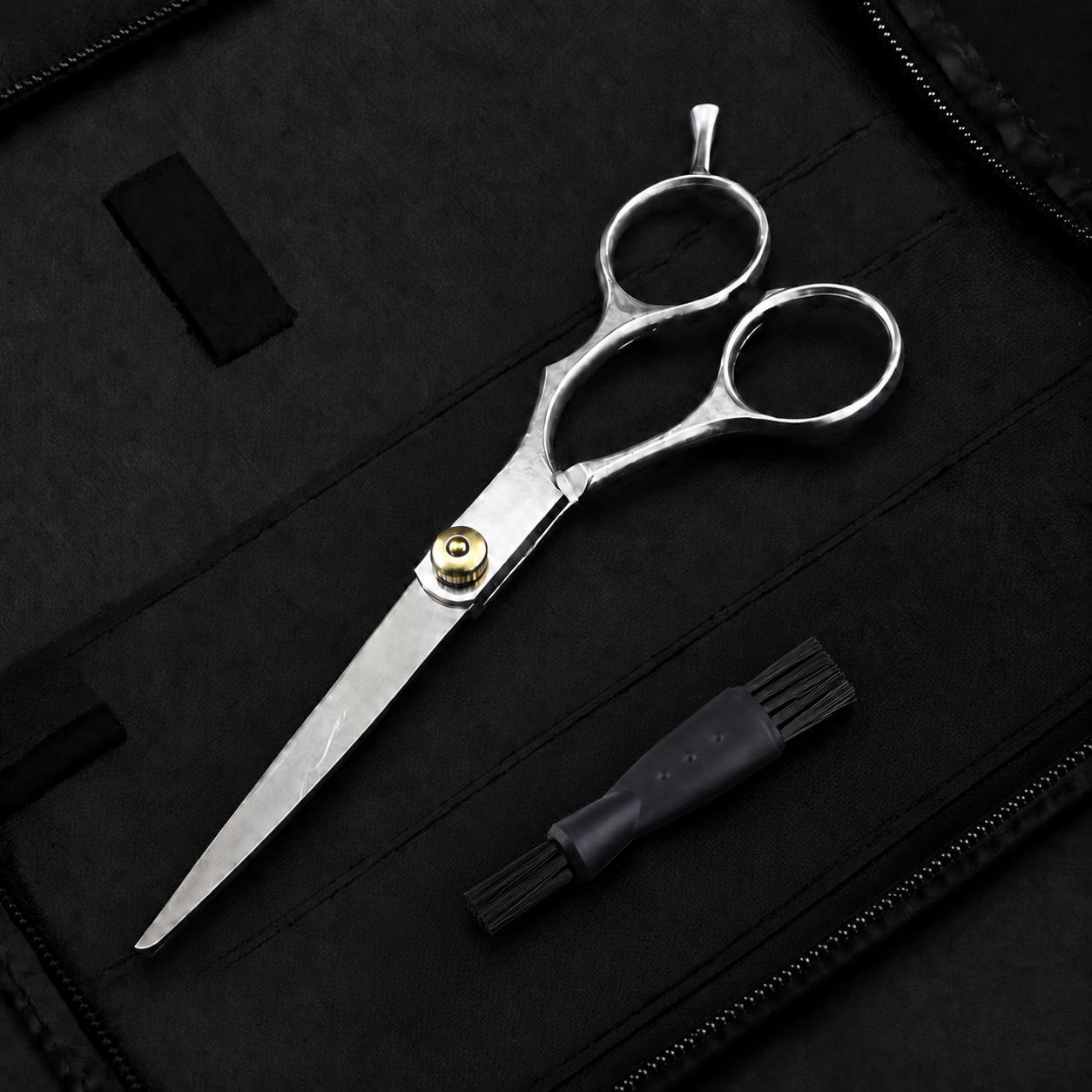 TEMU Ensemble de tondeuse à cheveux 2 pièces (1 pièce de ciseaux et 1 brosse de nettoyage), comprenant une tondeuse professionnelle et des ciseaux