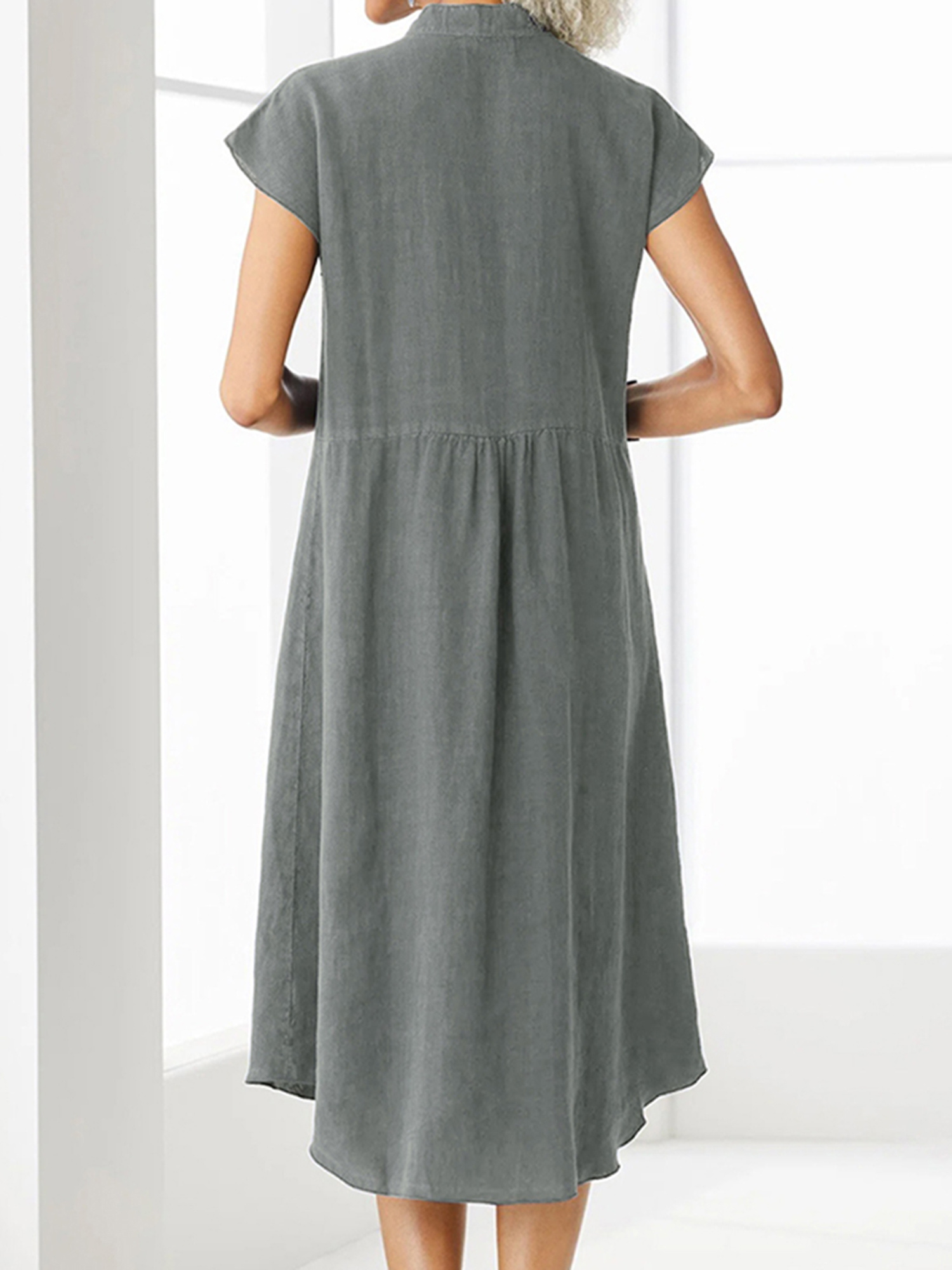 chinese dress ladies Linen+Cotton Blend Woven main image 1