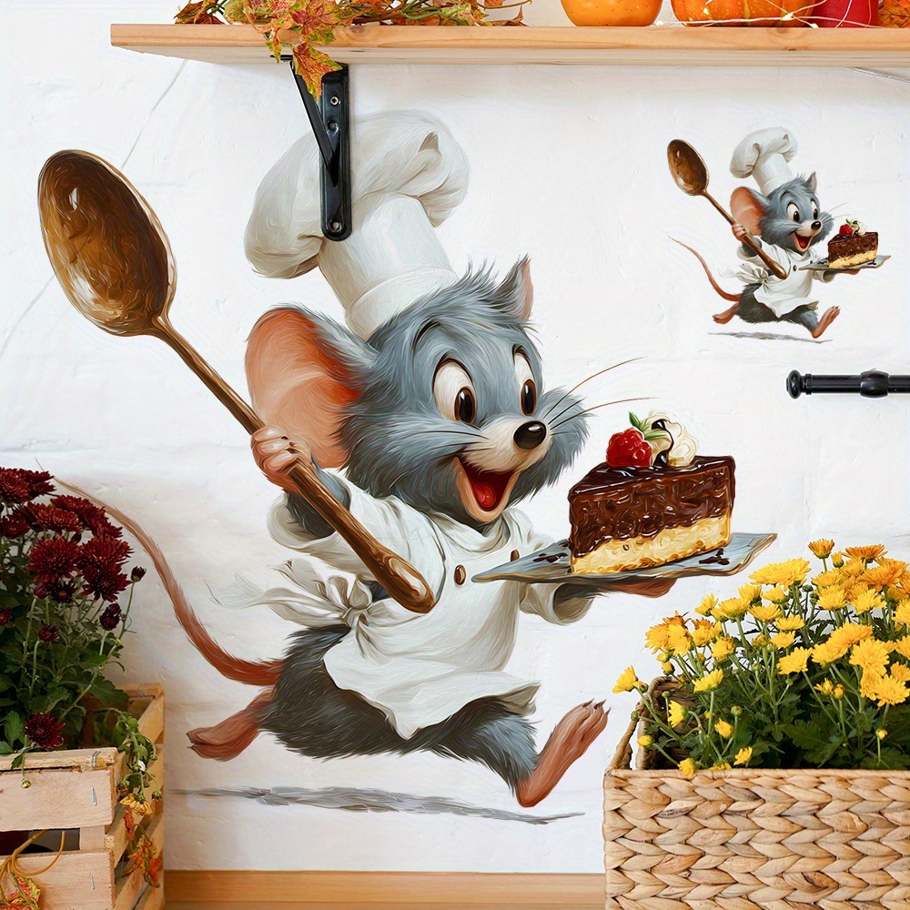 1pc Mouse Wall Sticker, And Dining Room Decoration, Adds A Atmosphere