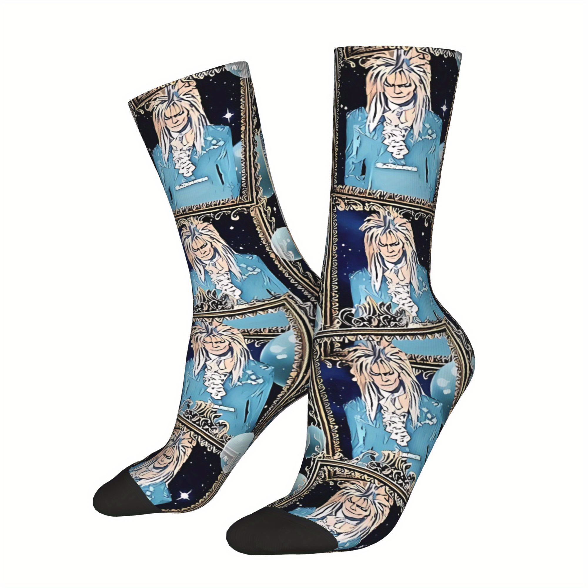 TEMU Labyrinth Socks Printed Men's Polyester 2d Print Design