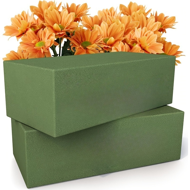 TEMU [floral Foam Blocks] 9 Inch Large Max Shape Floral Foam Blocks | Wet Floral Foam Bricks, Polyresin Material, Perfect For Fresh And Artificial