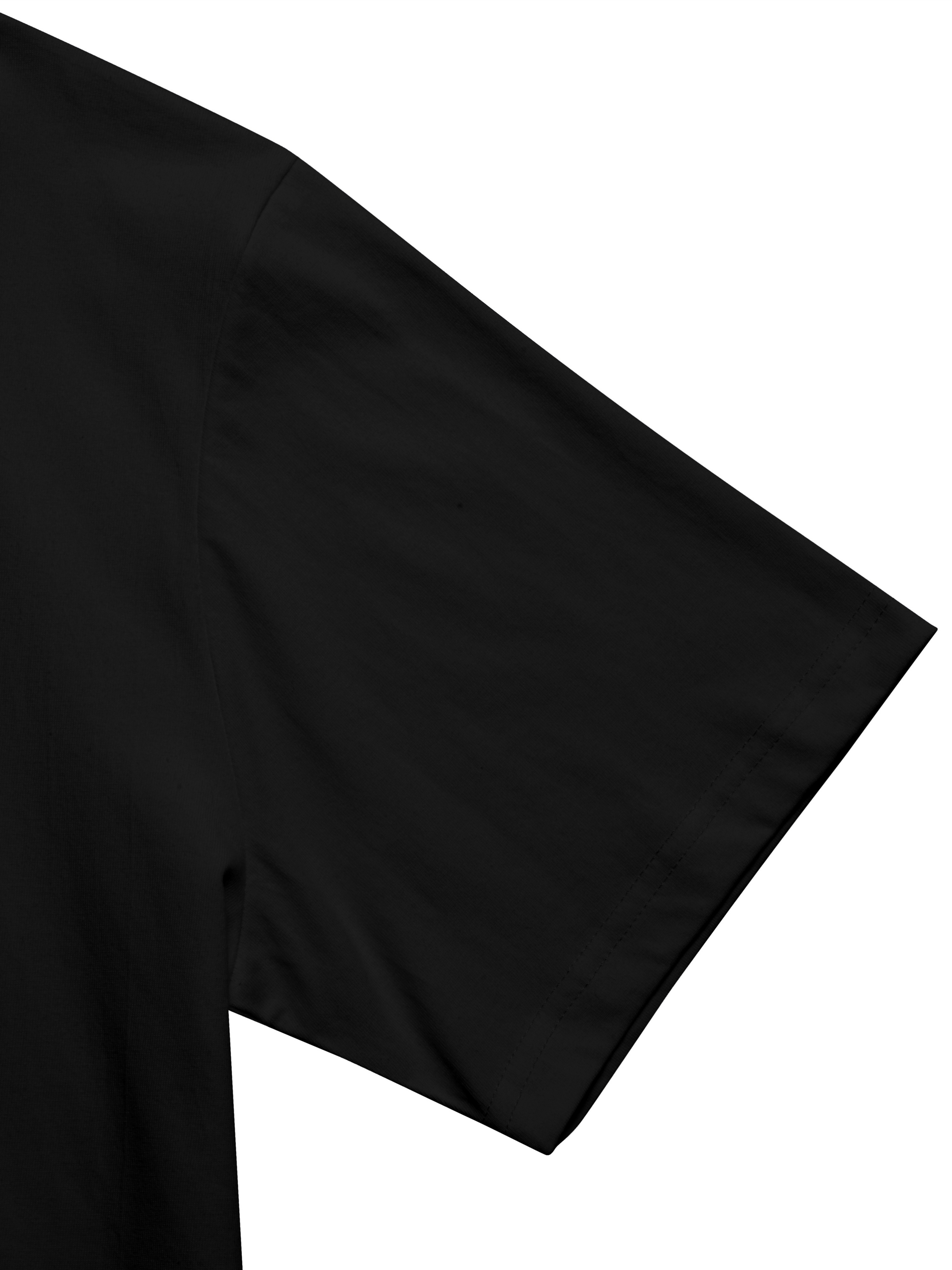 2pcs Casual Sportswear Set High-Quality Drawstring Shorts and Crew Neck Loose Solid Color T-Shirt Black Tee + Black Shorts Casual Short Sleeve Top and Beach Pants Bottoms Comfortable Unisex Summer Outfit
