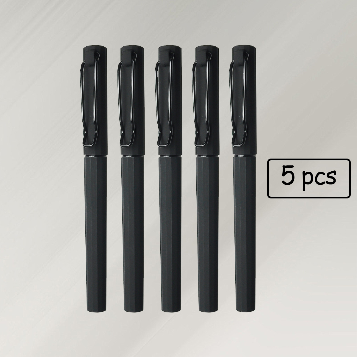 E-shop twqn/2/5 Stück Schwarzer Business---Gelstift, Einfach und Elegant, Mattes Gefühl, Flüssige Tinte, Bequemer Griff, 0.7mm Kugelspitze Übungstift,