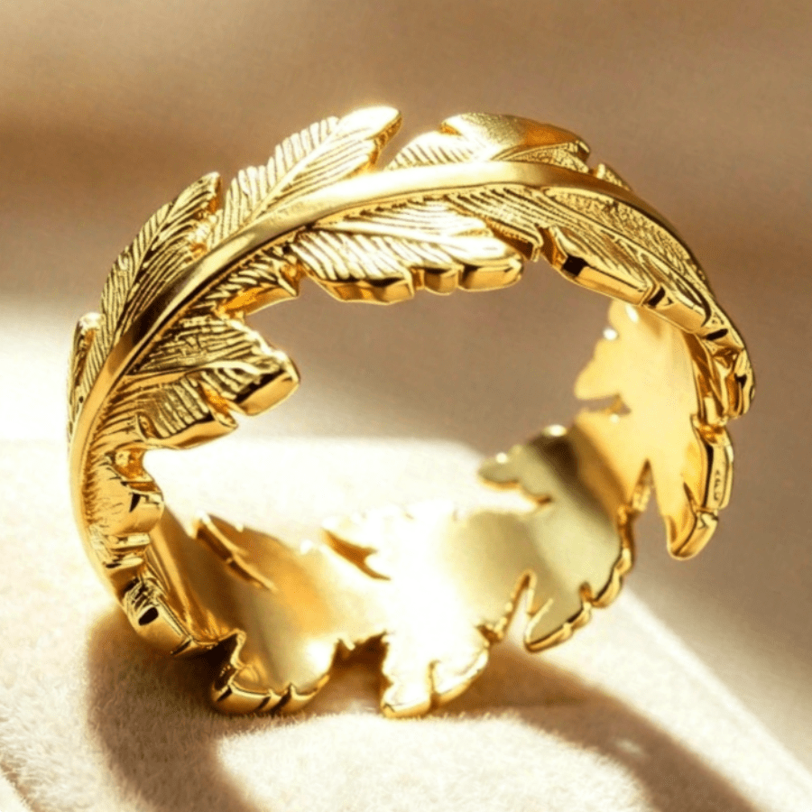 Women's Classic Maple Leaf Design Vintage Ring