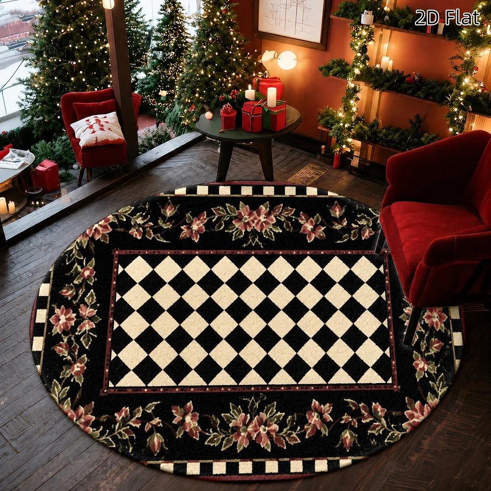 round floral rug sold on Temu United States