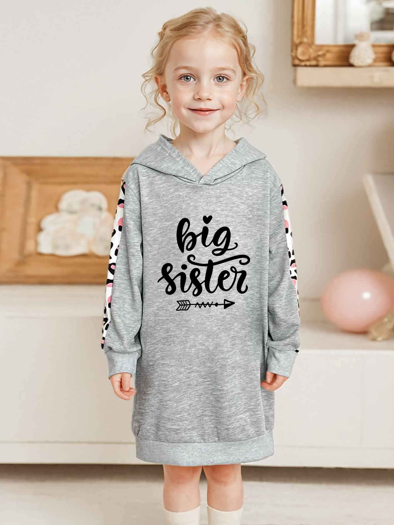 chinese dress ladies Vintage Loose Hoodie Print Long Fleece Dresses For Women W3370– FantasyLinen