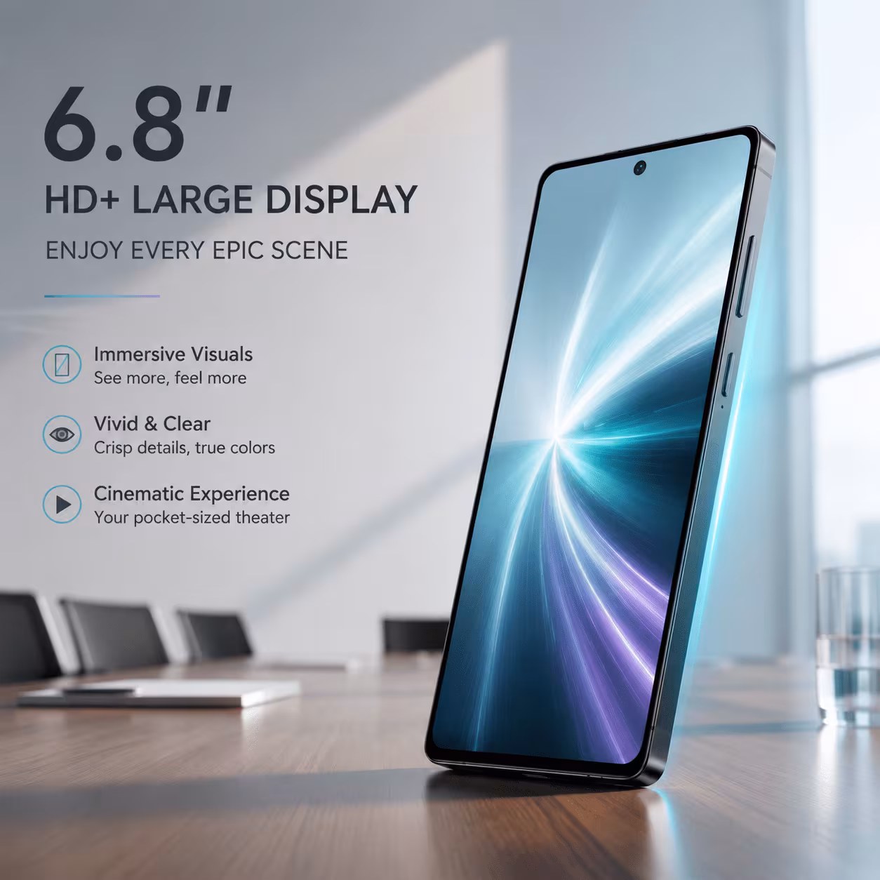 6 8 inch hd touchscreen unlocked 4gb 64gb rom expandable standby facial recognition set additions senior courier Product details 1