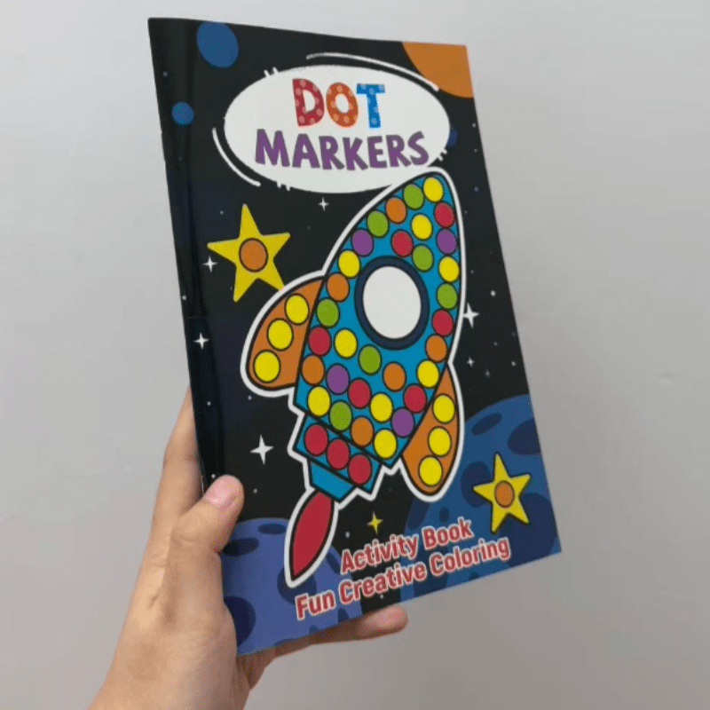 Image of Dot Activity Book - Creative Coloring: A Craft For In The Dots And Cut Pages. Suitable For Children Aged 3-6, This Drawing And Coloring Book Aids Early Learning
