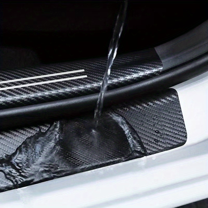 9pcs car door sill protector carbon fiber vinyl sticker anti slip anti scratch suitable for vehicle door sill and body decoration protection   sticker end car additions Product details 2