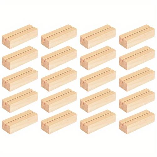 20pcs wood wooden table number holder memo stand clamps stand card desktop message crafts for wedding dinner party decoration
