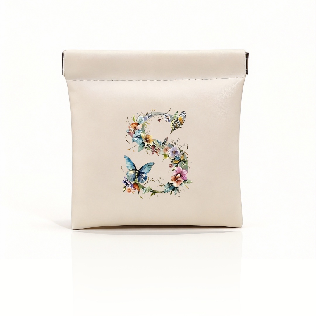 TEMU 1pc Storage Mini Bag, Women' Purse, Automatic Closure Charger With A-z Print And Cable Multifunctional Storage Bag - Portable Storage Bag