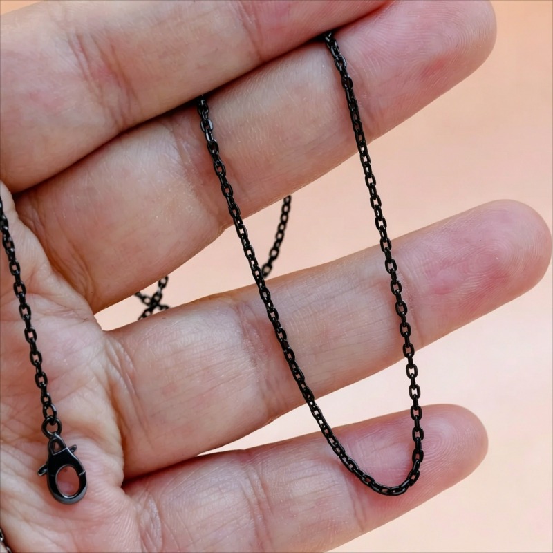 5pc Unisex Minimalist Black Cross Chain Necklace Set