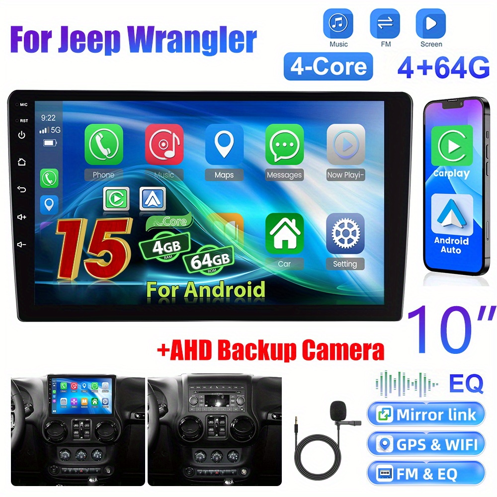 Image of [4+64g] 10 Inch 15 Radio Double Din Car Stereo For / Cc 2010-2014 For B7/ B6 2010-2015 With Auto