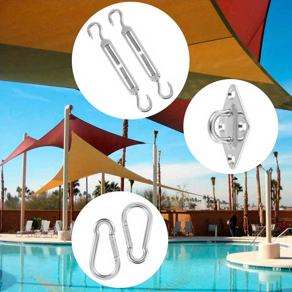 garden sun shade sail fixing kit canopy awning hardware fittings repair set sun shade fixing kit shade sail fittings awning fittings shade sail repair set awning attachment shade sail attachment garden supply   stainless   details 3