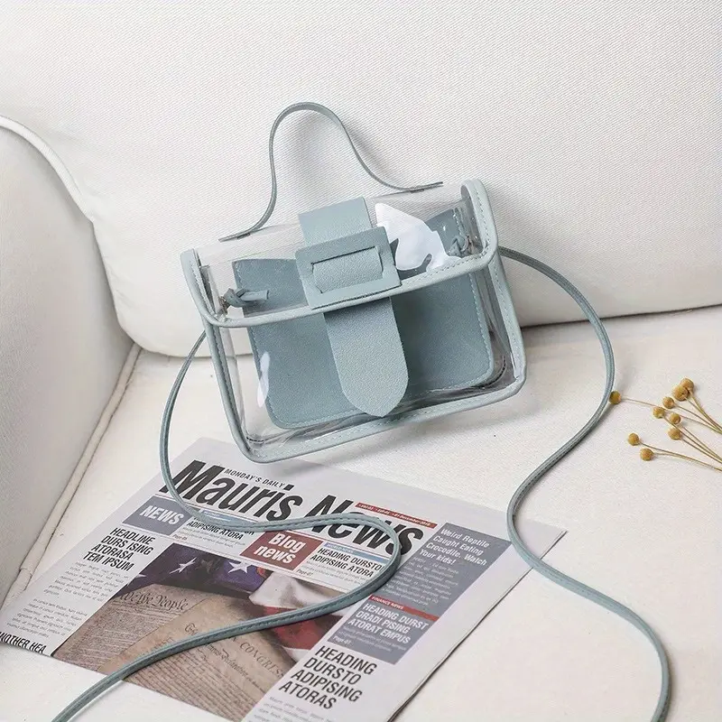 modern chic transparent womens shoulder bag versatile crossbody style in multiple colors pvc material with magnetic closure ideal for casual casual shoulder bag magnetic closure bag color handbag details 4