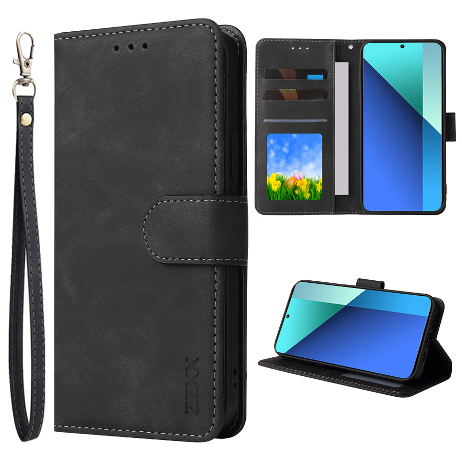 Image of Phone Case - Wallet With Card Slot Photo Frame Kickstand Magnetic Flip Artificial Leather Case For Xiaomi Redmi Note 14 Pro 14 Pro Redmi A4 Poco X7 M7 Pro M6 Card Bag