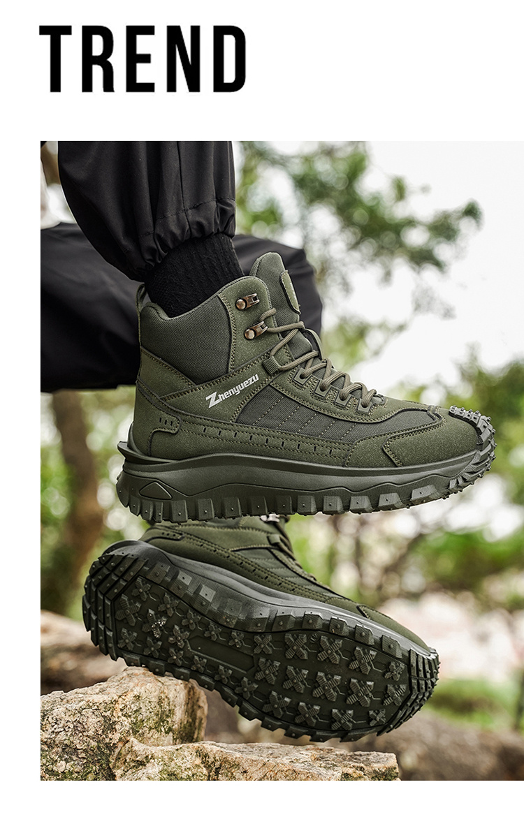 Nuevos Botas de Senderismo Deportivas de Caña Alta Oversize para Otoño, Cómodas Zapatillas Casuales Ligeras de Suela Gruesa, Adecuadas para Actividades al Aire Libre Durante Todo el Año, Caminar, Viajar, Escalada y Equipo de Camping