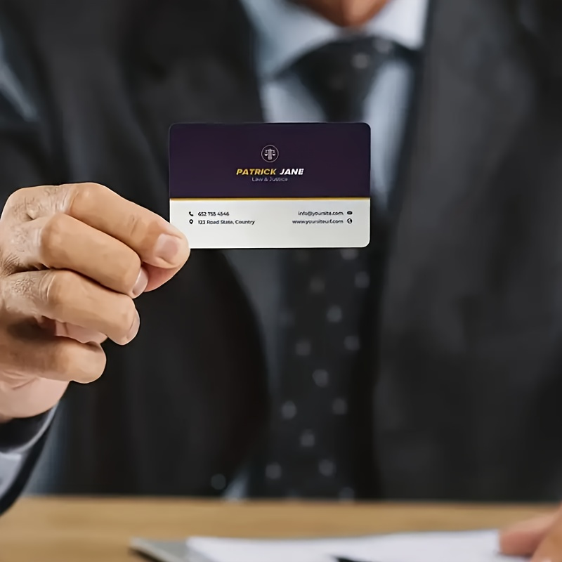 200/500pcs Custom Luxury VIP Business Cards PVC, Matte Finish, Double-Sided Logo, Personalized Text and Design, Suitable for Corporate Use