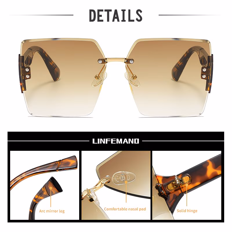 rimless decorative glasses for women summer party dance outfit festival gift Product details 1