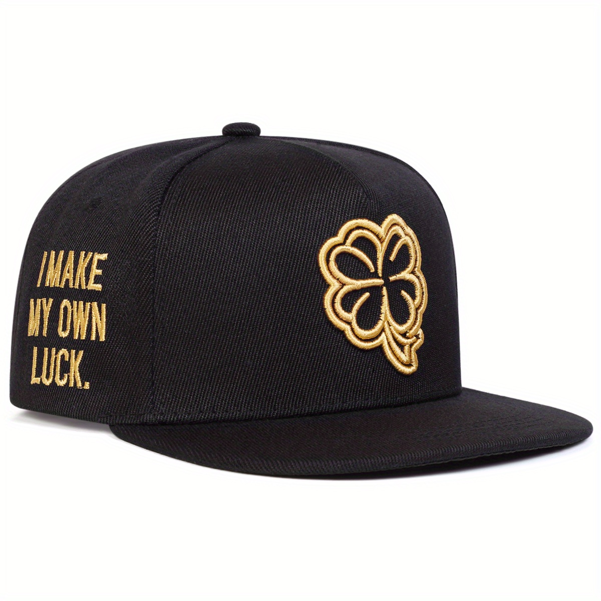 TEMU 1 Men's Clover With Side Lettering, Fashion Hip-hop Hat, Adjustable Outdoor Casual For Spring, Autumn, Travel, Beach Vacation