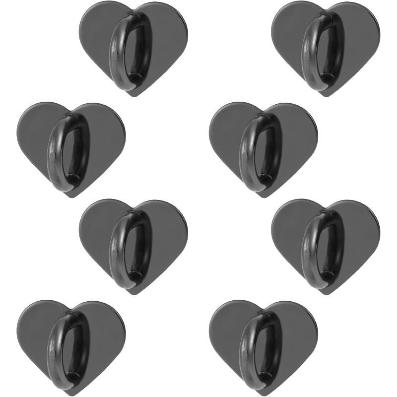 TEMU 8/12/16pcs Heart Cell Phone Ring Holder, Cute Phone Charm Hooks Adhesive Smartphone Finger Sticky Metal Loop Stand For Cellphone Case Pad Tablet