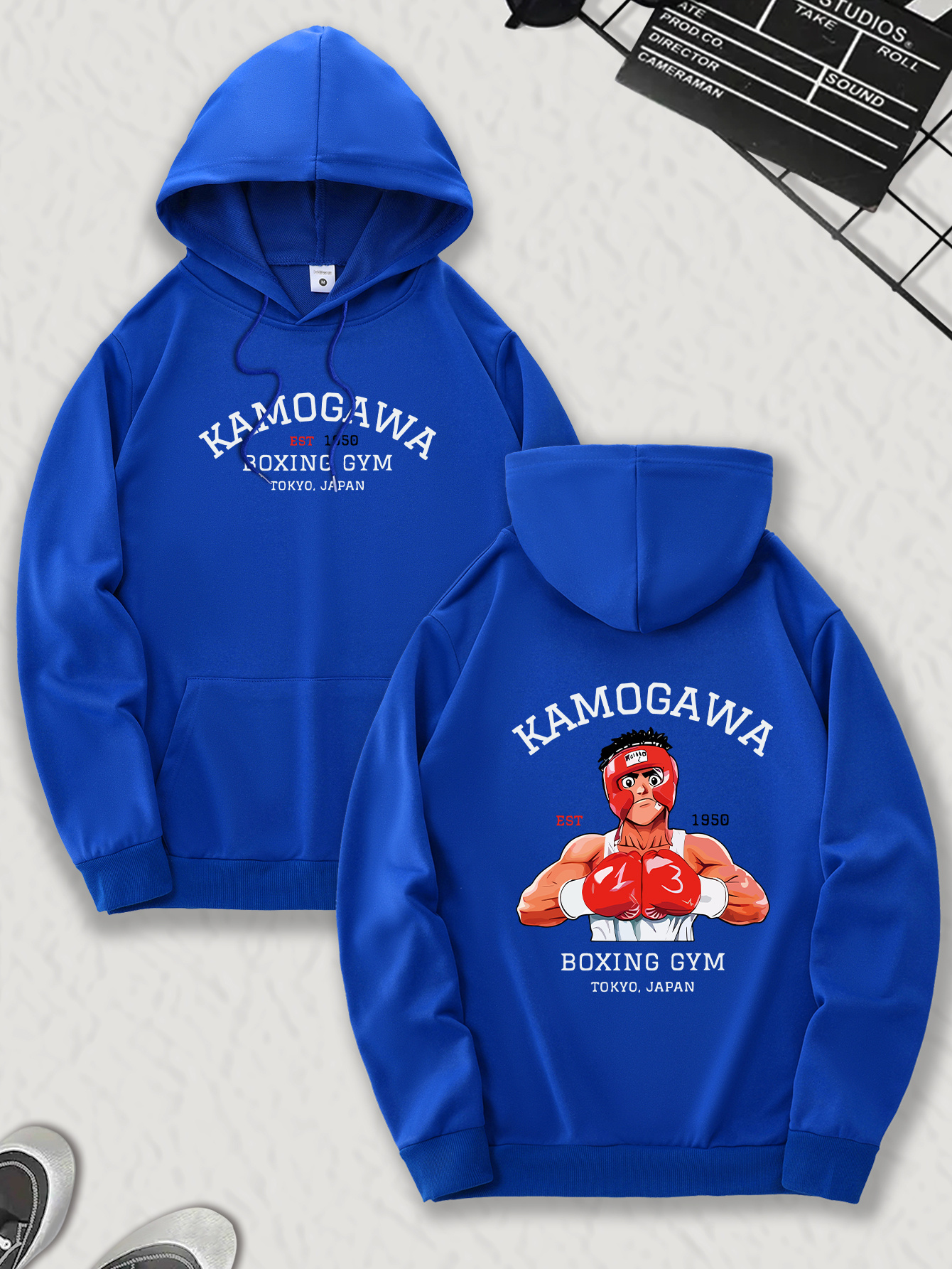 Sudadera para hombre &*;Kamogawa Boxing Gym&*; Sudadera casual con  bolsillo de en la parte delantera, diseño de boxeo, capucha co