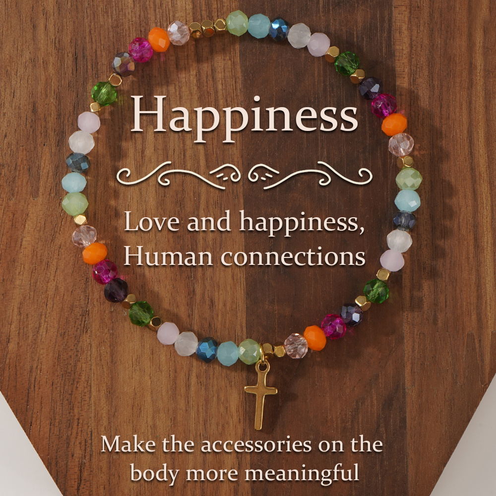 Image of A Handcrafted Multicolor Artificial Crystal Bead Bracelet - - Makes Body Accessories More Meaningful. The Perfect Jewelry For Men And Women