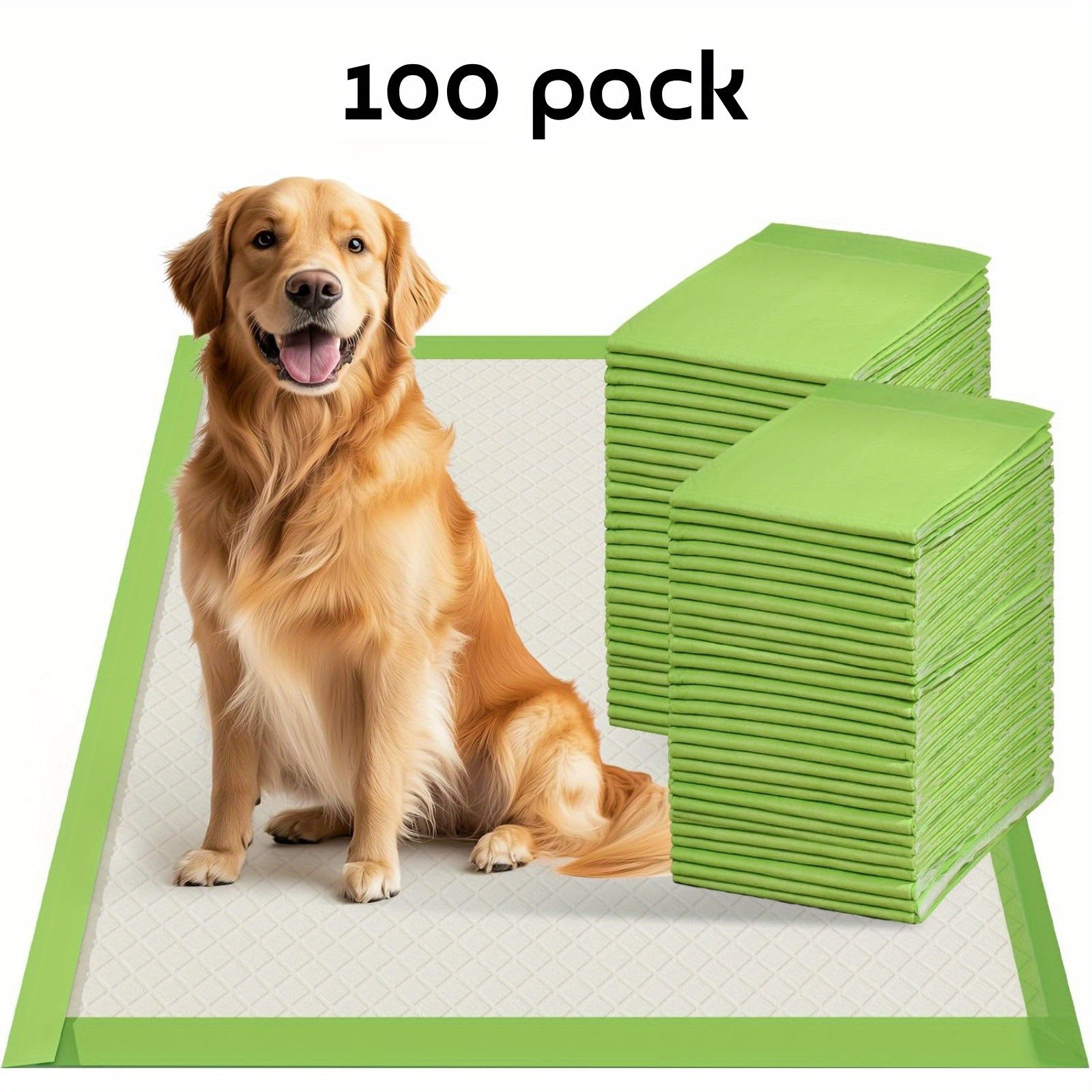 50/100 Pack Jumbo Large Dog Pee Pads Suitable For Large Breed Dogs, Heavy-duty & Quick-, Leakproof 6-layer Super Absorbent Puppy Training Pads For Housebreaking, Senior Pets, Potty Training Use