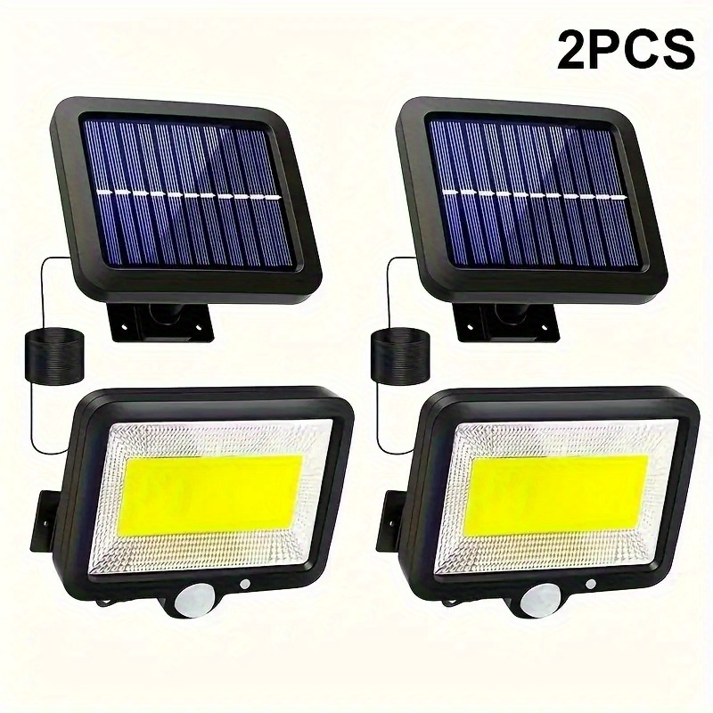 TEMU 2/4pcs Solar Motion Lights Outdoor, 100 Leds Solar Security Wall Light, Auto , Working Time, Waterproof Solar Panel Night Light For Yard Porch