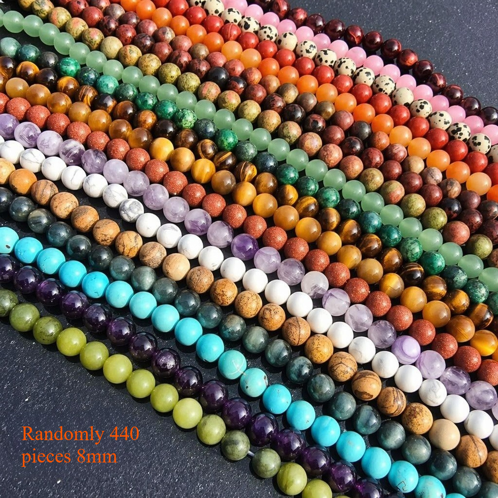 8mm stone beads sold on Temu United States