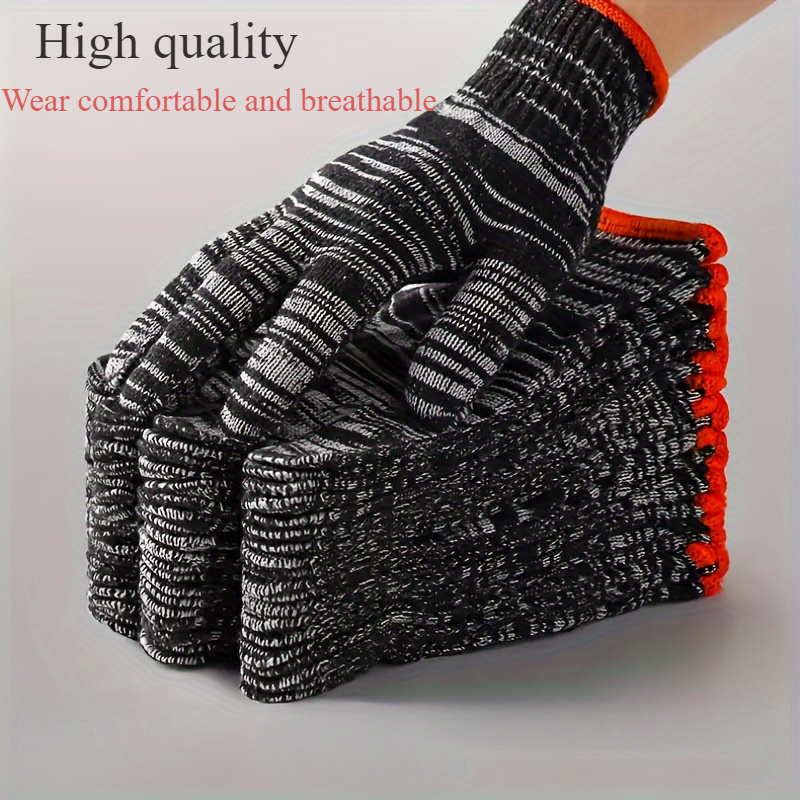 

5-pack Work Gloves - Tear-resistant, Lightweight, Breathable, Material, Ideal For Construction, Gardening, Home Renovation, Auto Repair, Machine Washable,, Gardening Tools And Lawn Care