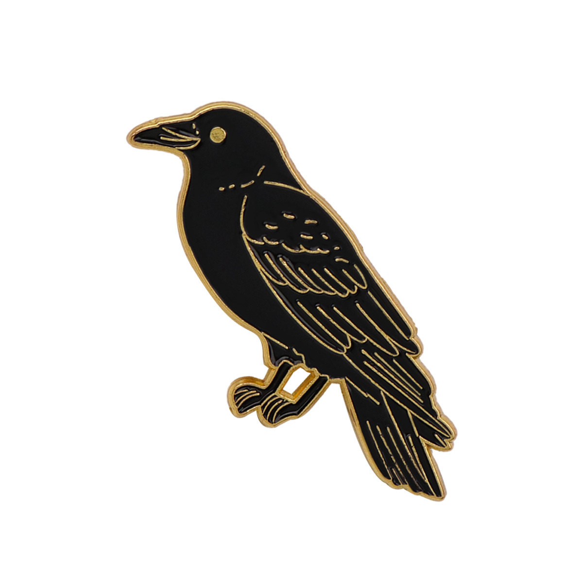 TEMU 1pc Crow Enamel Pin Lapel Pins Badges On Backpack Women's Brooch Clothes Gift Jewelry Fashion Additions
