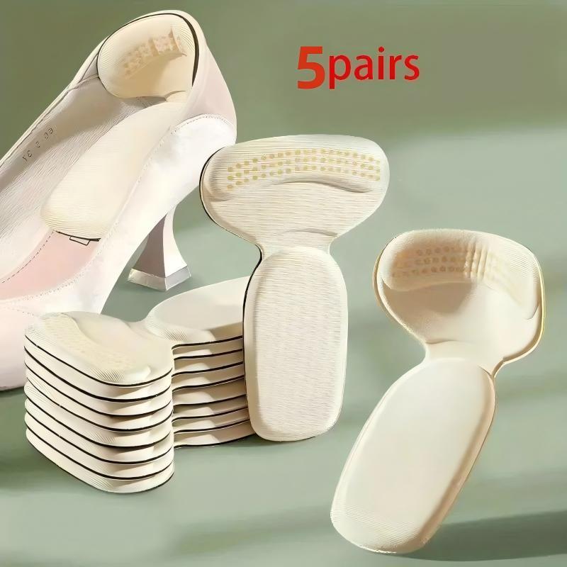 5 Pairs Durable Heel Adjustment Pads | Anti-Drop Stabilizer and Comfortable Insole - Large to Small Anti-wear Foot Pads - Fashionable High Heel Shoe Size Adapter