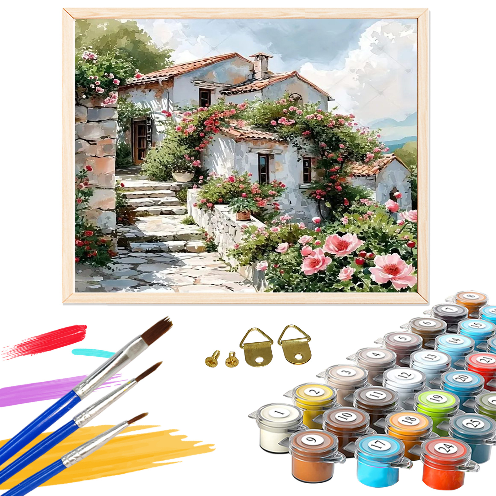 paint numbers kit adults beginners 16x20in 40x50cm color