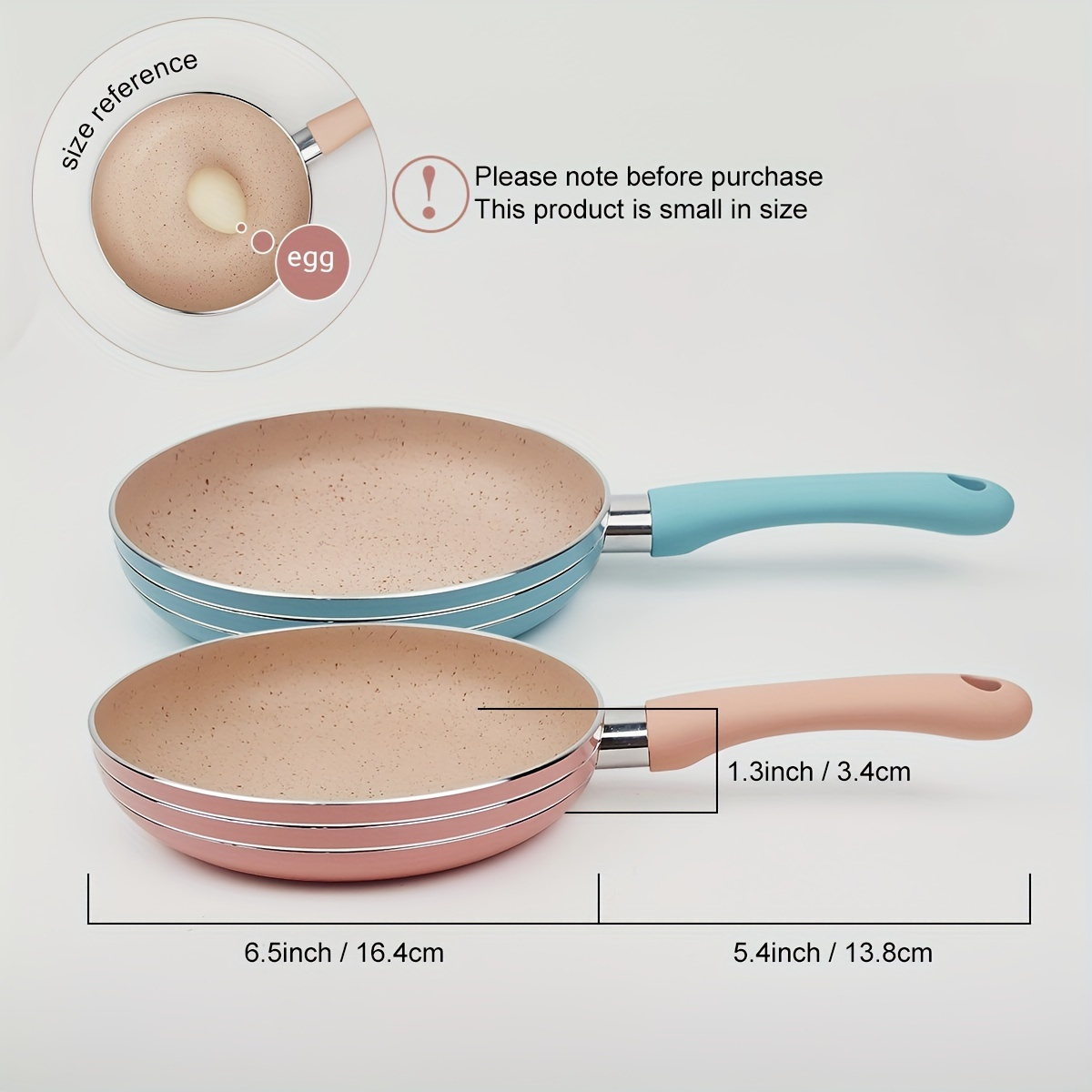 mini non stick aluminum   cute tender series ideal for single bite breakfast eggs more dishwasher safe kitchen cookware Product details 1