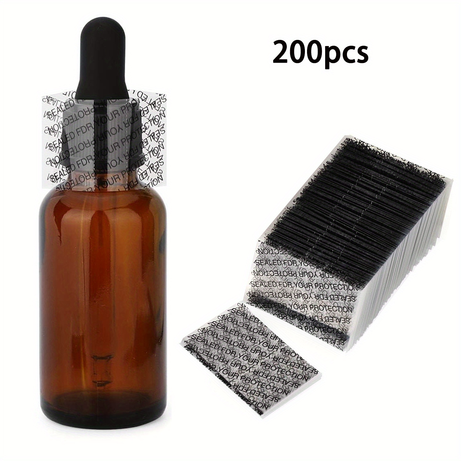 TEMU 200pcs Transparent Shrink Bands With Holes, Heat Shrink Sealer For Bottles, Jars, Tubes, Caps, Fits 2.1-2.4cm Diameter, Pvc Material For Secure