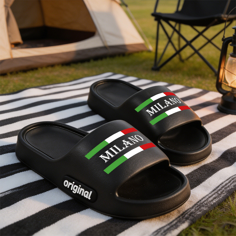 TEMU 1 Pair Printed Portable Slippers, Beach Sandals, House Slippers, Versatile Slippers, Couple's Sandals, Slip-on Slippers, Lightweight Slippers,