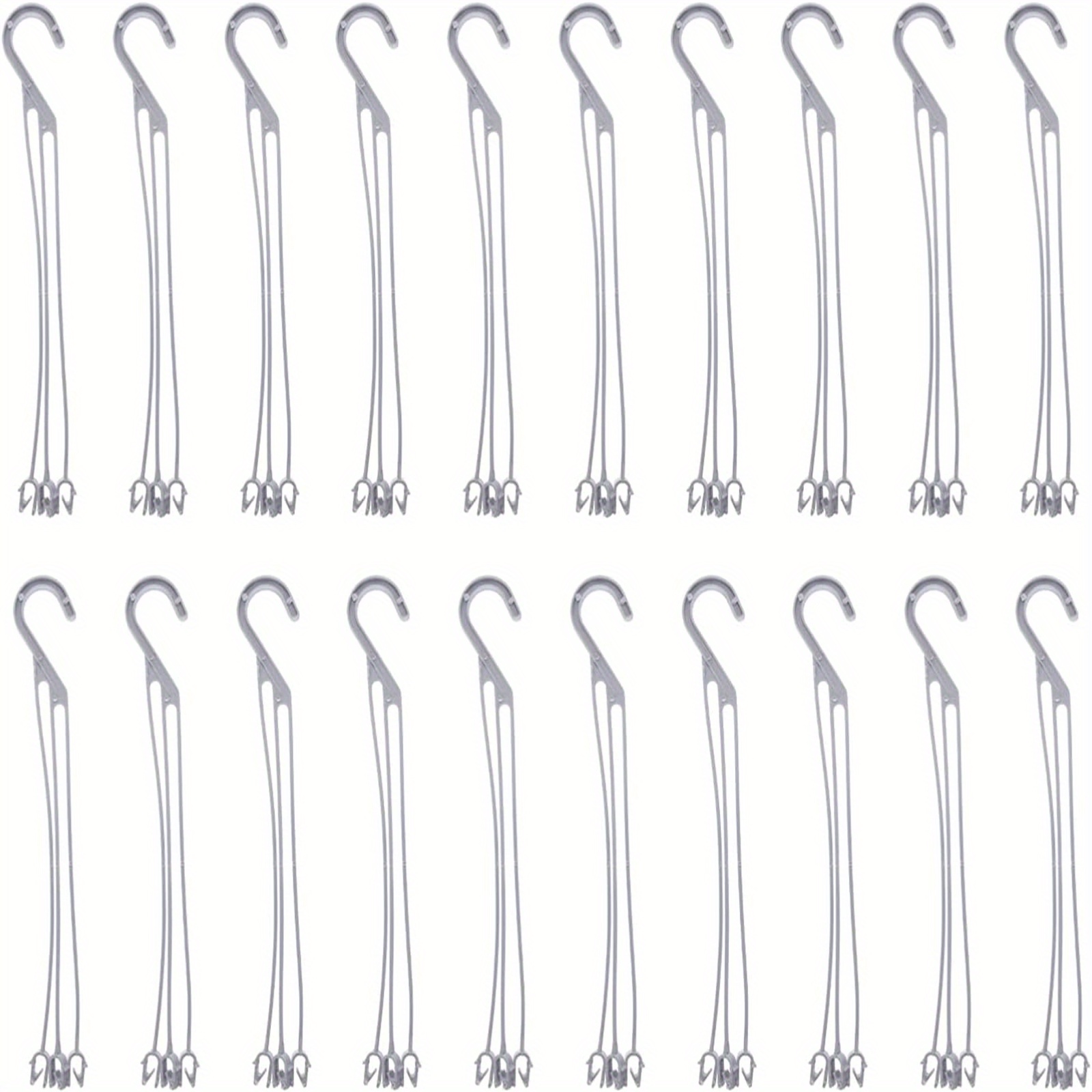 TEMU 30pcs Flower Pot Hanging Chain Plastic Plant Pots Hooks Basket Planter Hanger Wall Plant Container Stand Holder For Outdoor Indoor Garden Fence