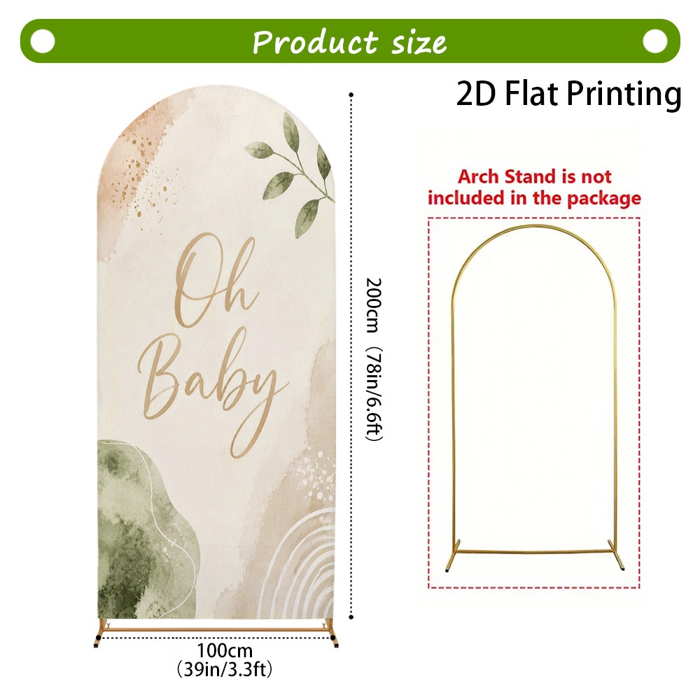 TEMU 2D Plat, 2D Plat - 2D Plat, 2D Plat - 2D Plat - 1pc Housse de Fond , Décoration de Fête Imprimée en Polyester, Convient pour Cérémonie de