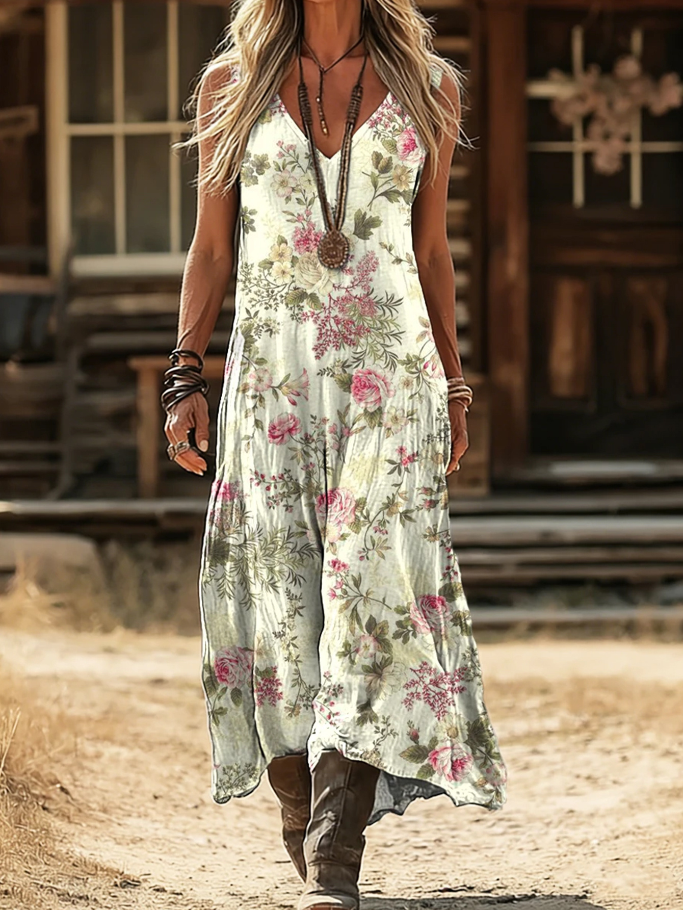knee length dresses for ladies Beth Boho Dress  1 Happy Girl