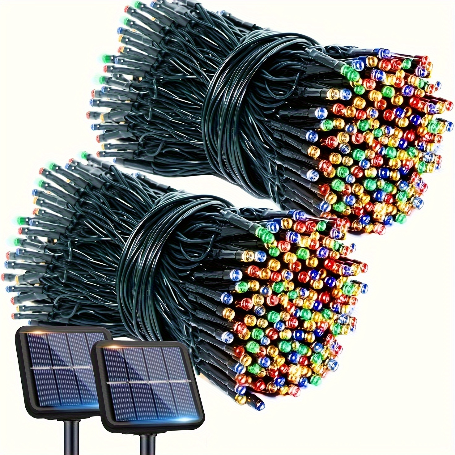 solar outdoor lights garden decoration 1 2 pack outdoor solar string lights 8 lighting   ip65 waterproof solar fairy lights for courtyard trees christmas new year party wedding warm   multicolor garden decor house decor and  