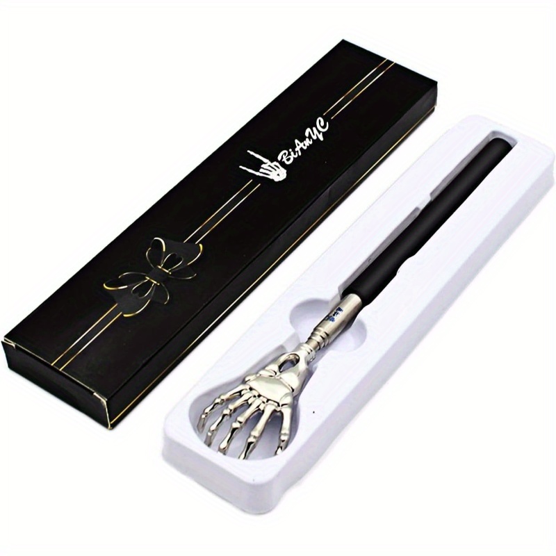 1 - portable extendable skeleton hand back scratcher, a humorous ghost hand massager, perfect as a stocking stuffer for men, dads, women, and adults in black., suitable for halloween & christmas. no artificial fragrances, step back stretcher gift Product details 8