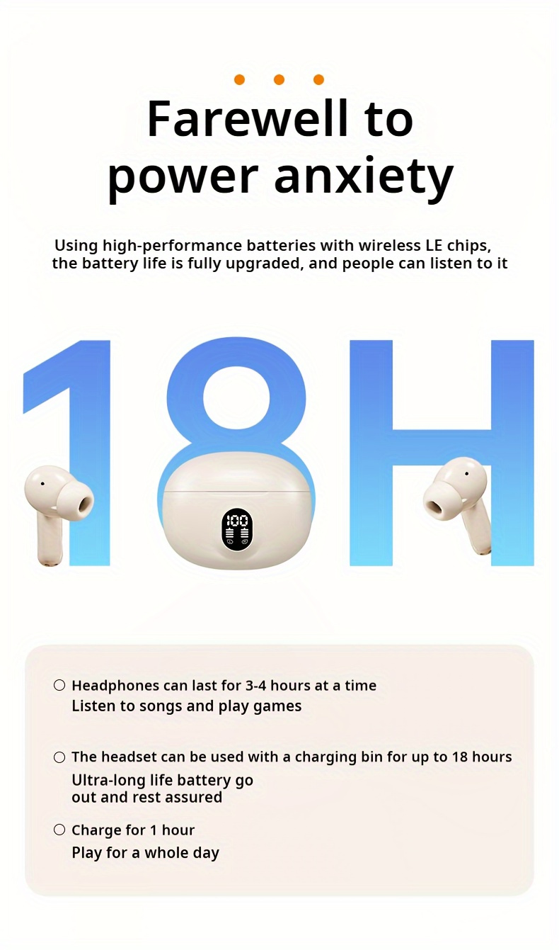 51.43 meter-Ear True Wireless Earbuds with 150mAh Long-Lasting Battery, High-Fidelity Stereo Sound, Noise Cancellation, Wireless Connectivity, Volume Control, USB Charging, Dual Mic, Gaming- Anime Theme