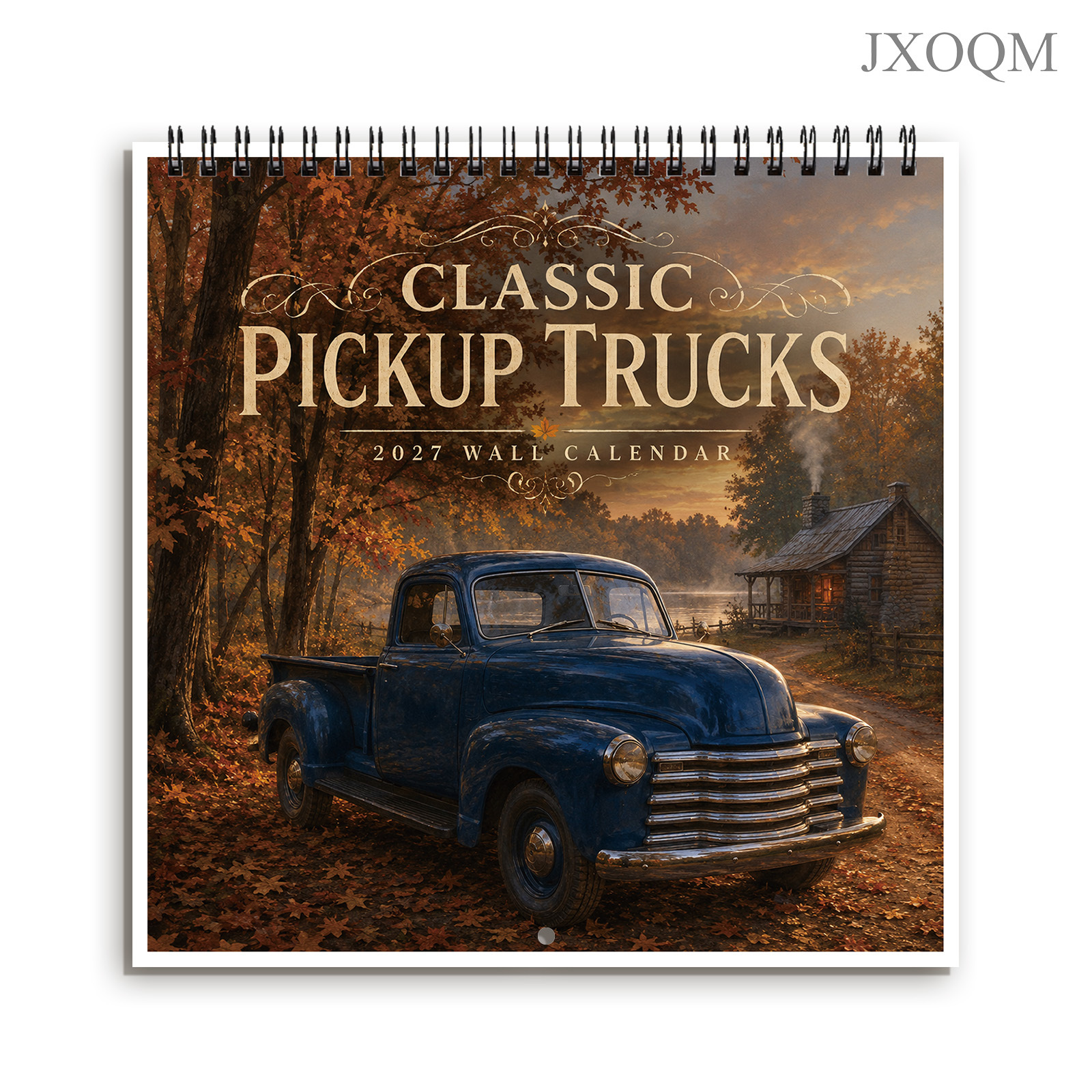 TEMU 1pc 2027 Vintage Pickup Truck Calendar - 12-month Wall Planner With Old Truck Art Prints, Hanging Monthly Chart Suitable For Home Office Decor,