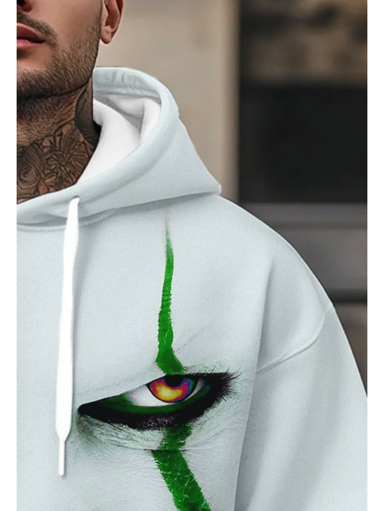 WB Joker grafische herenhoodie - Quinn Face Paint Design