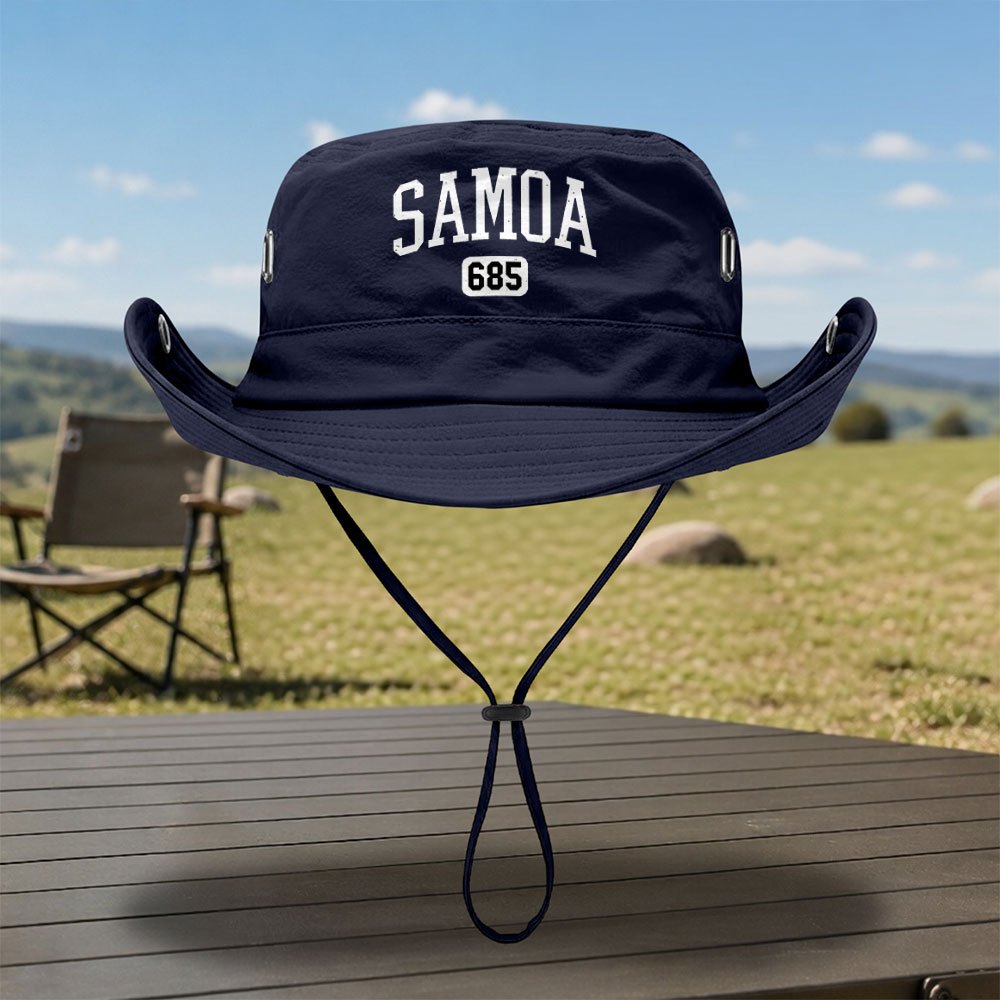 TEMU Samoa 685 Wide-brim Outdoor Hat With Adjustable Drawstring - Lightweight Foldable Suitable For Hiking, Travel, Trekking & Camping, Unisex